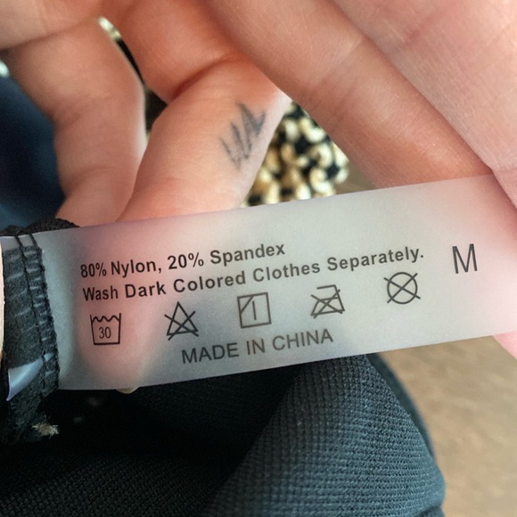 Black One-Piece Swimsuit Sz M - Picture 10 of 14